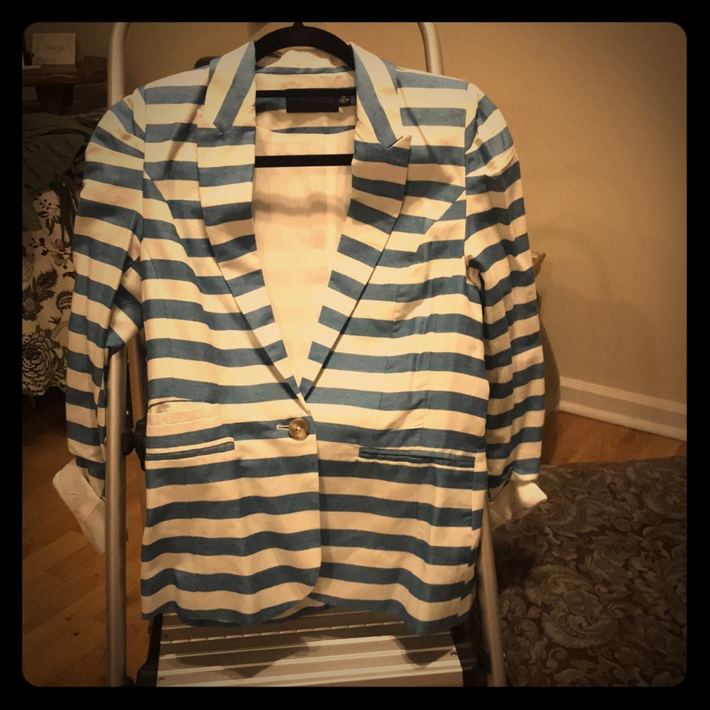 Line and Dot striped blazer